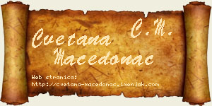 Cvetana Macedonac vizit kartica